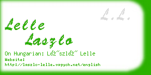 lelle laszlo business card